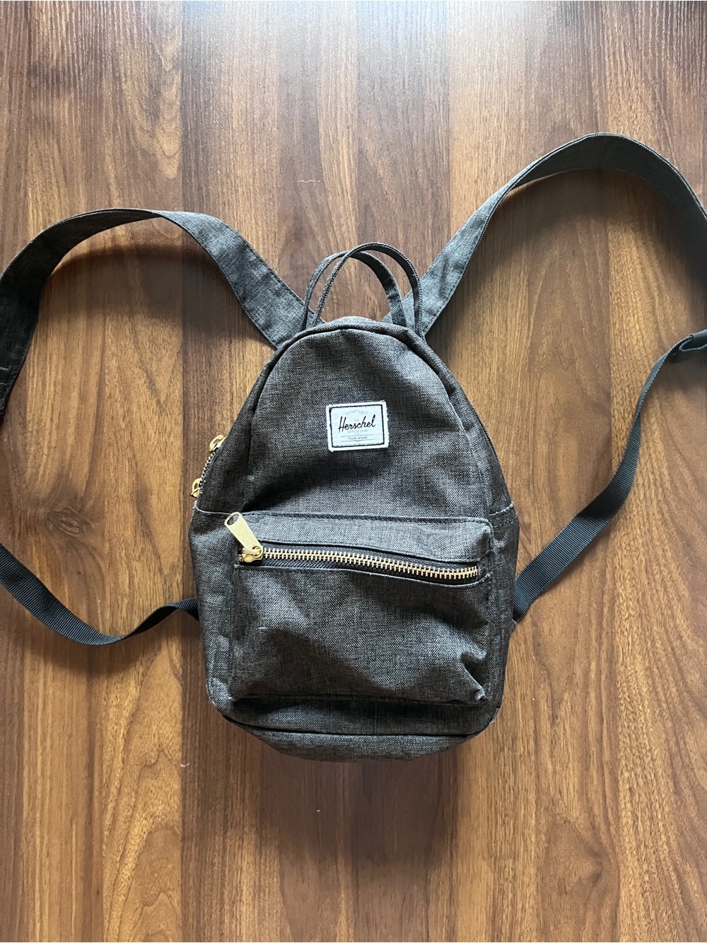 Herschel Supply Company Gray Mini Backpack with Gold Zipper